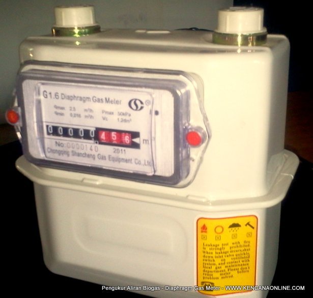 Pengukur Aliran Biogas - Diaphragm Gas Meter